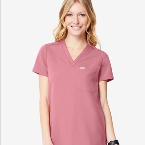 Figs Mauve Scrub Top